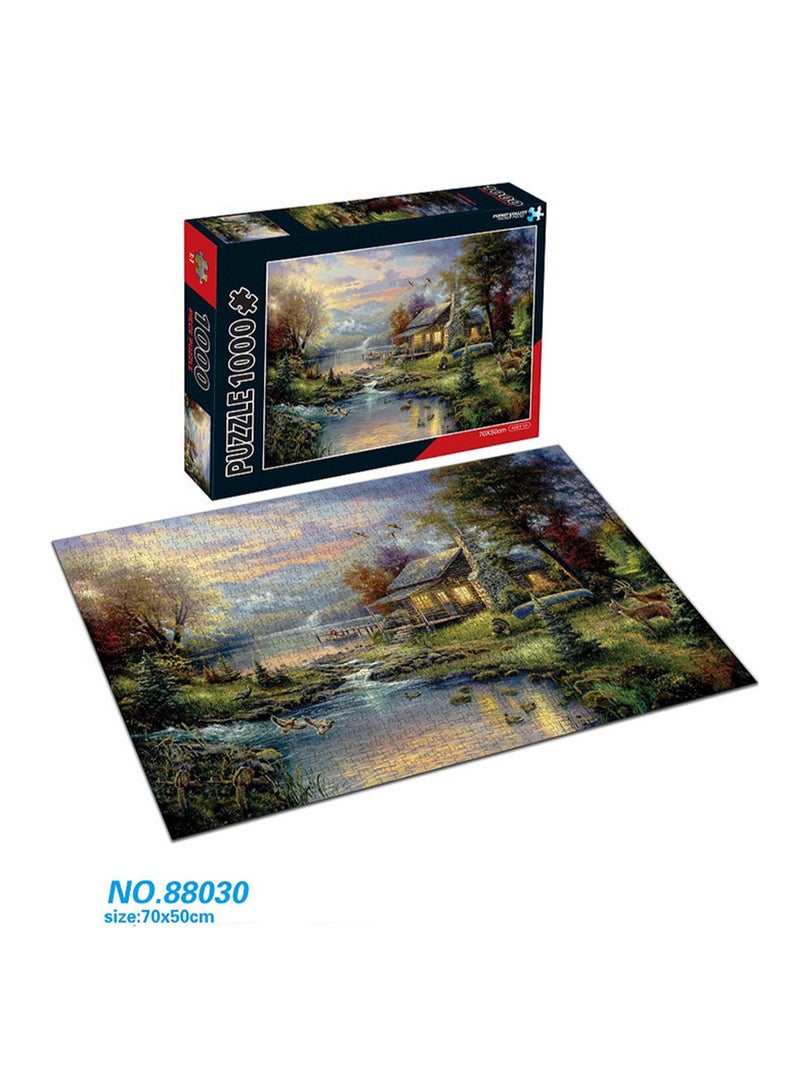 لعبة ألغاز تعليمية للتطوير التربوي لتخفيف التوتر مكونة من 1000 قطعة مقاس 70 × 50 سم - Image 2